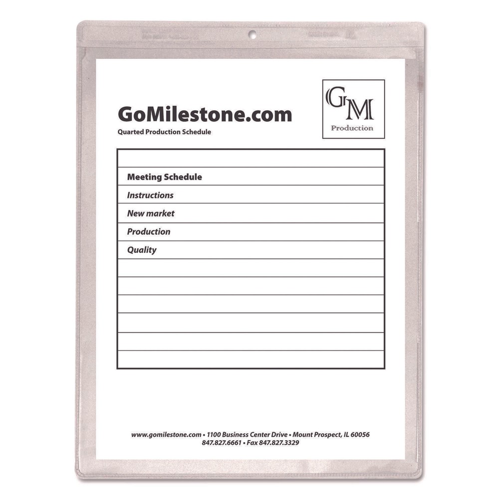 C-Line Clear Vinyl Shop Ticket Holder Both Sides Clear 50