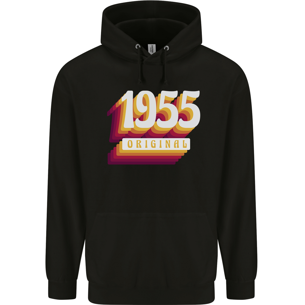 Retro 70th Birthday Original 1955 Mens 80% Cotton Hoodie