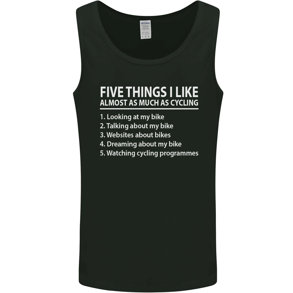 I Like as Much as Riding My Bike Cycling Mens Vest Tank Top