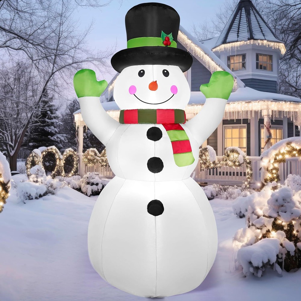 Joiedomi 6 FT Tall Christmas Inflatables Snowman Outdoor Decorations with