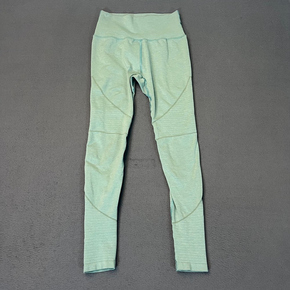 Alphalete Womens Large Leggings Blue Green High Waist Gym Yoga Athletic Pants