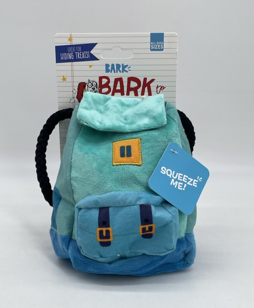 Bark Box (Bark To School ) Blue Backpack With Red Tennis Ball -ALL DOG SIZES NEW