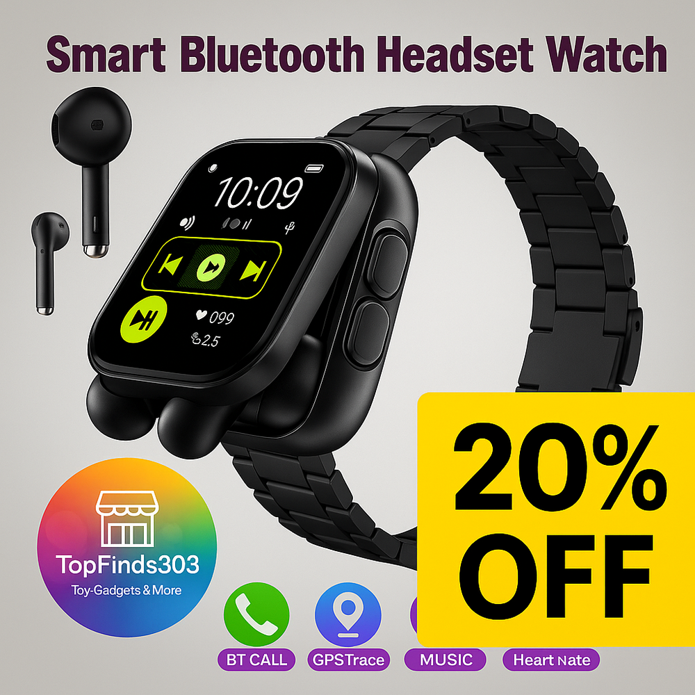2024 Smartwatch with Bluetooth Calls GPS Music Heart Rate Tracker & Free Earbuds
