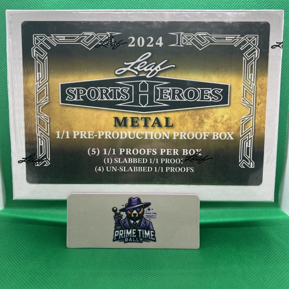 1/1 NEW FACTORY SEALED BOX - 2024 Leaf Sports Heroes Metal Pre-Production Proofs