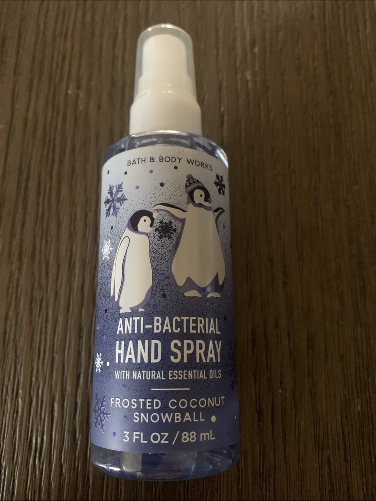 Bath & Body Works Anti-Bacterial Hand Spray Frosted Coconut Snowball 3 fl oz