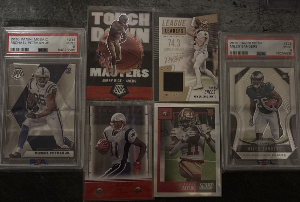 Assorted Football Card Lot Graded PSA Patch And Numbered