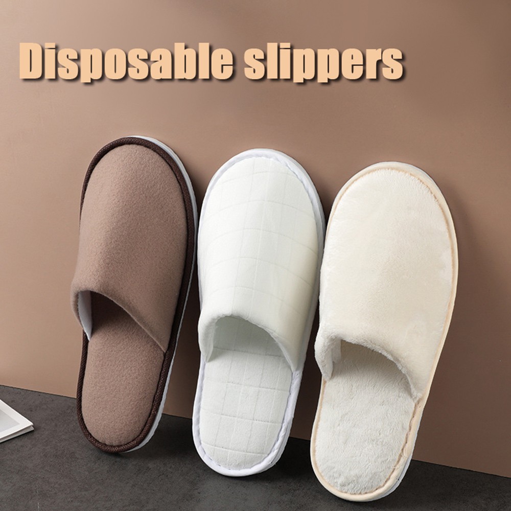 3 Pairs Spa Slippers,Non Slip Disposable Slippers For Guest,Washable Reusable;