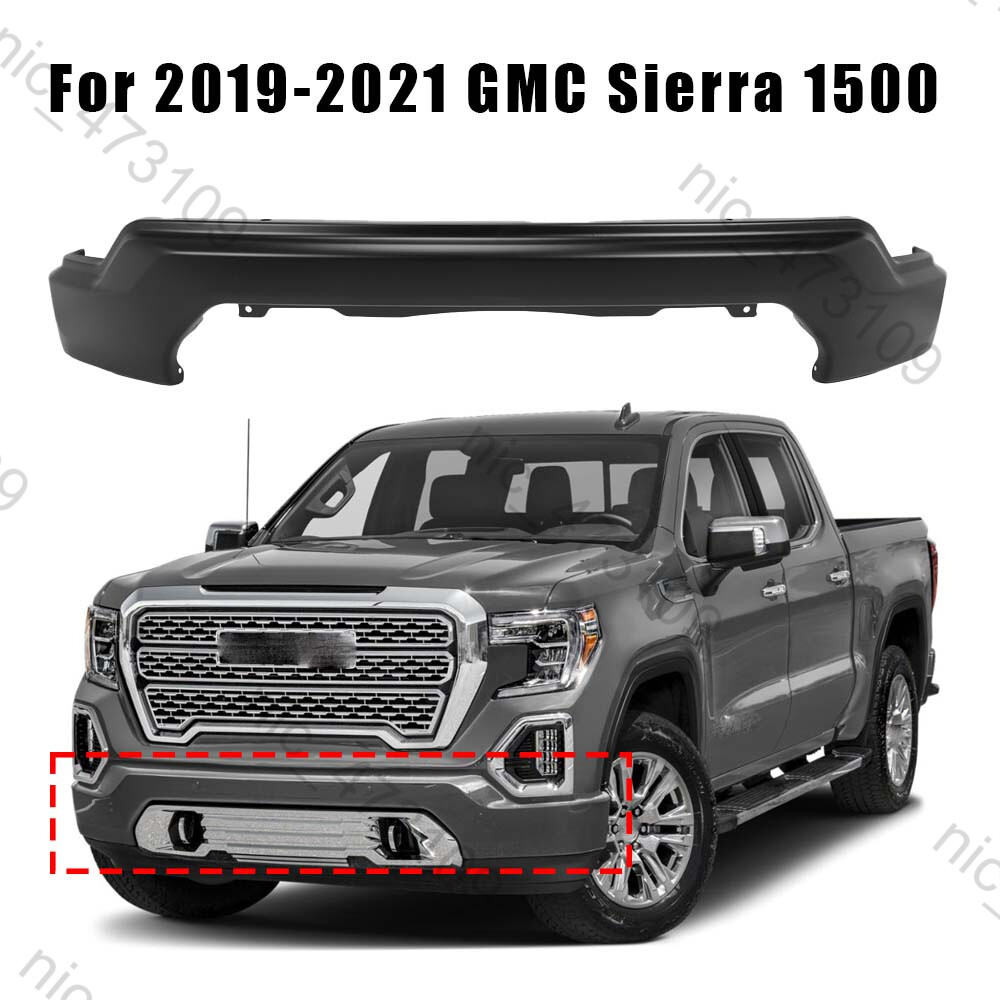 NEW Primered - Front Bumper Face Bar for 2019 2020 2021 GMC Sierra 1500 W/O Park