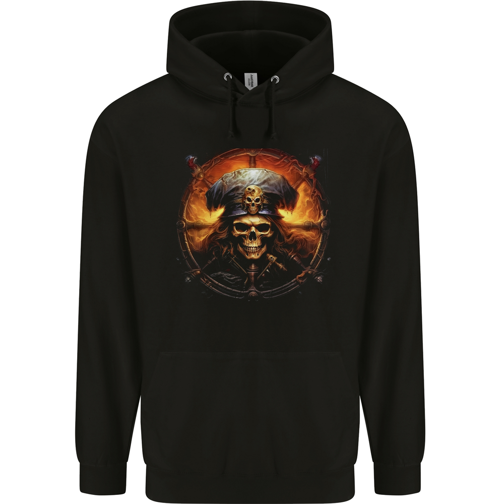Pirate Skull 7 Mens 80% Cotton Hoodie