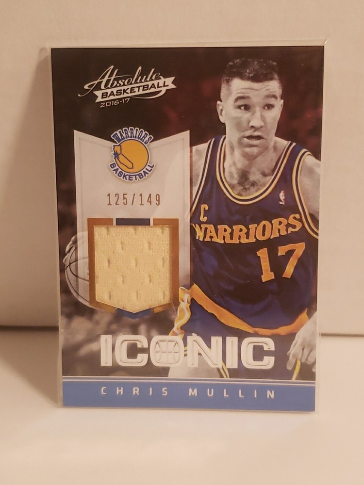 2016-17 Panini Absolute Iconic Materials #7 Chris Mullin 125/149 HOF Warriors