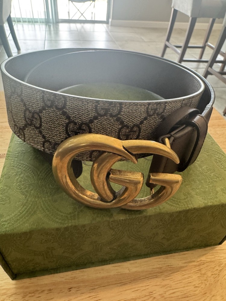 Gucci Marmont Jumbo GG Wide Belt Size 90 400593 92TLT