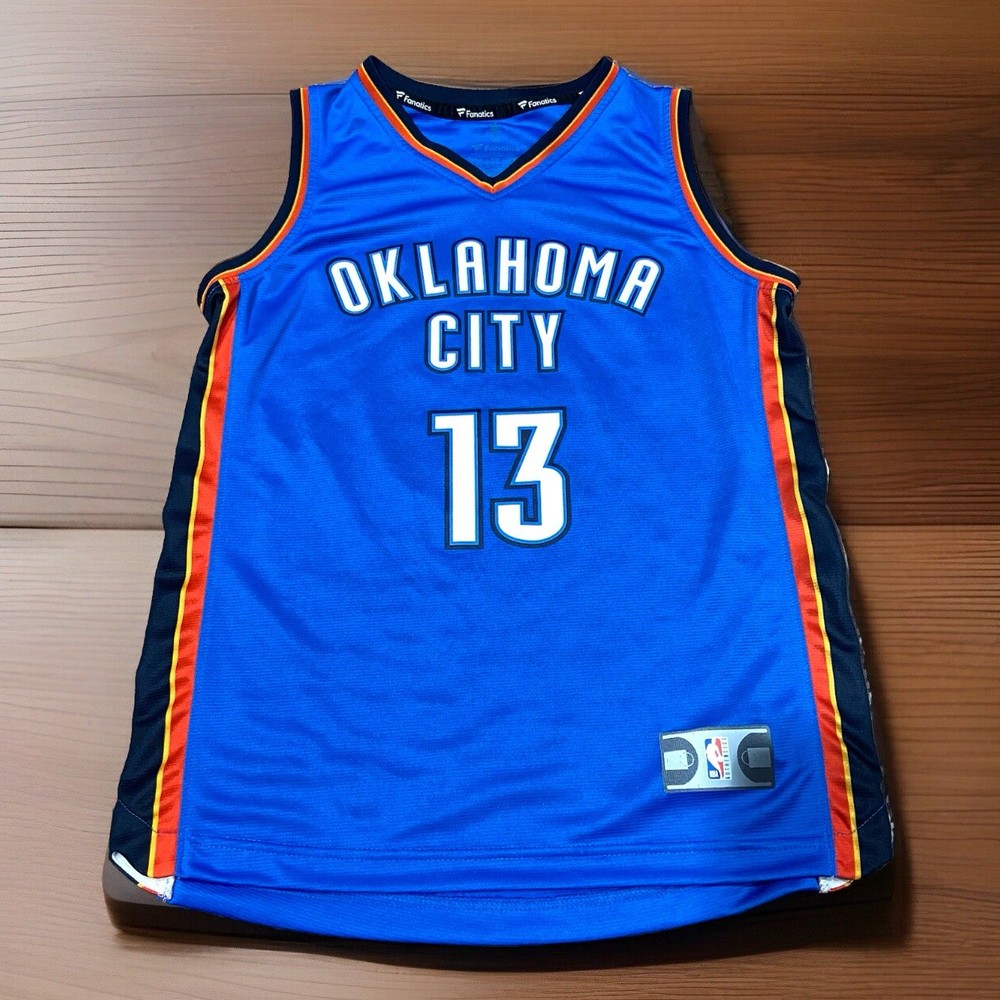 Fanatics Paul George Oklahoma City OKC Thunder NBA Jersey Youth M Blue