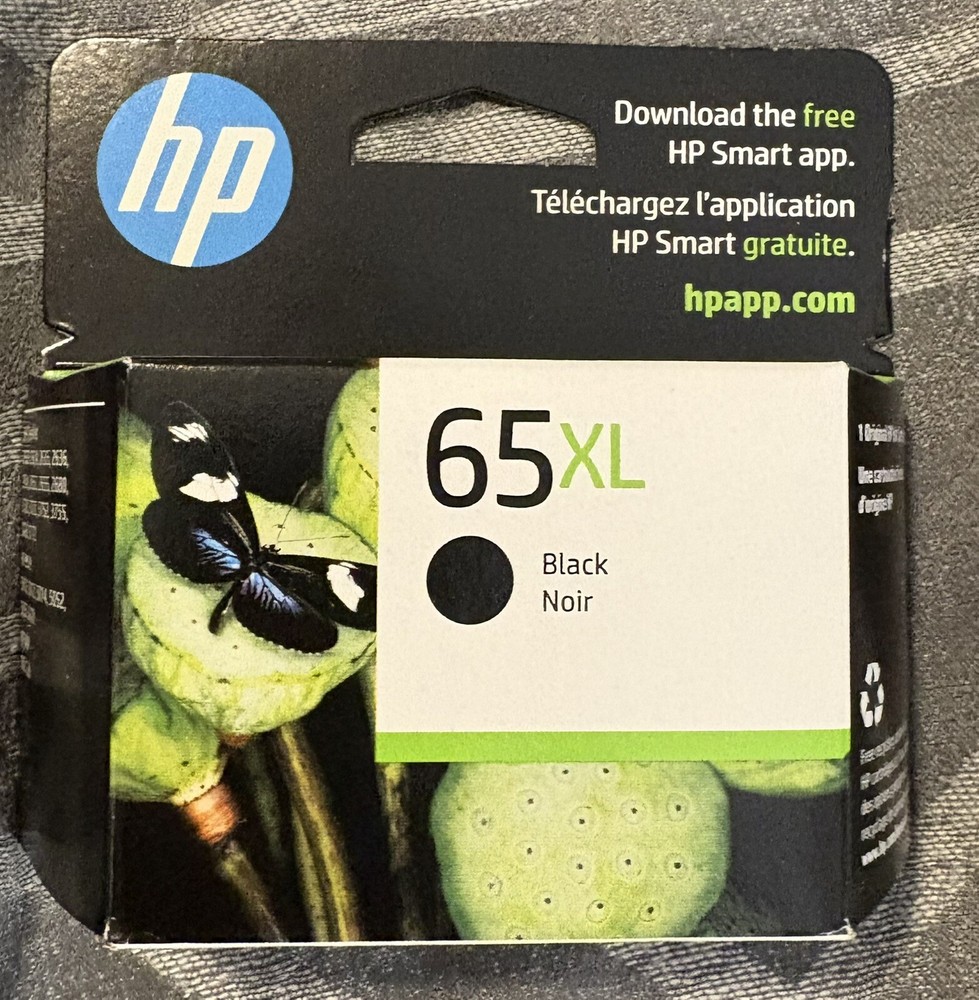 HP 65XL High Yield Black Ink Cartridge Genuine OEM Original New Sealed