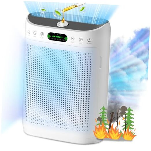 Air Purifiers for Home up to 1800 sq.ft, Ultra Quiet Air Purifier, H13 True