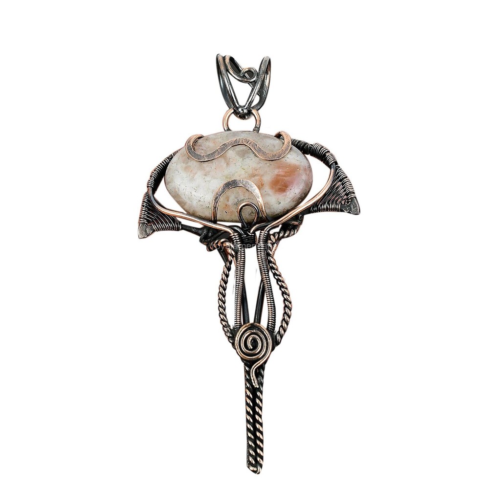 Mother's Day Copper Sunstone Sacral Chakra Pendant Gift for Wife-image