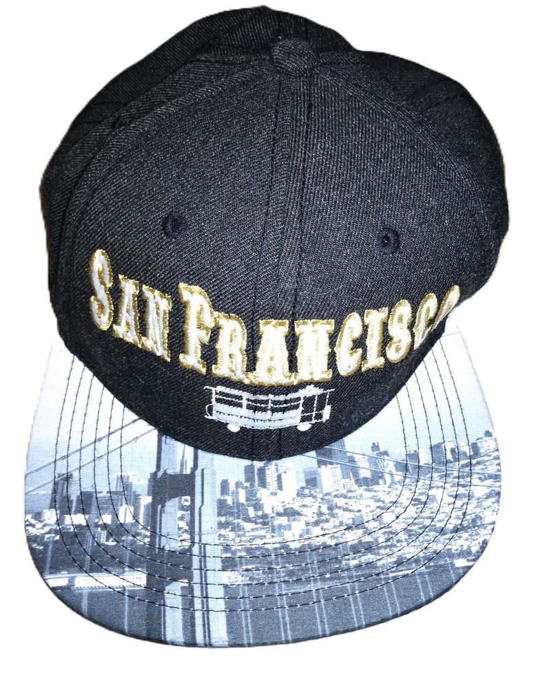 San Francisco Graphic Lewis Caslin Snapback Flat Bill Adjustable Hat