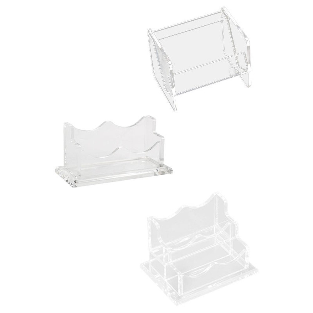 Desk Business Card Holder Acrylic Clear Storage Rack for Exhibition Store