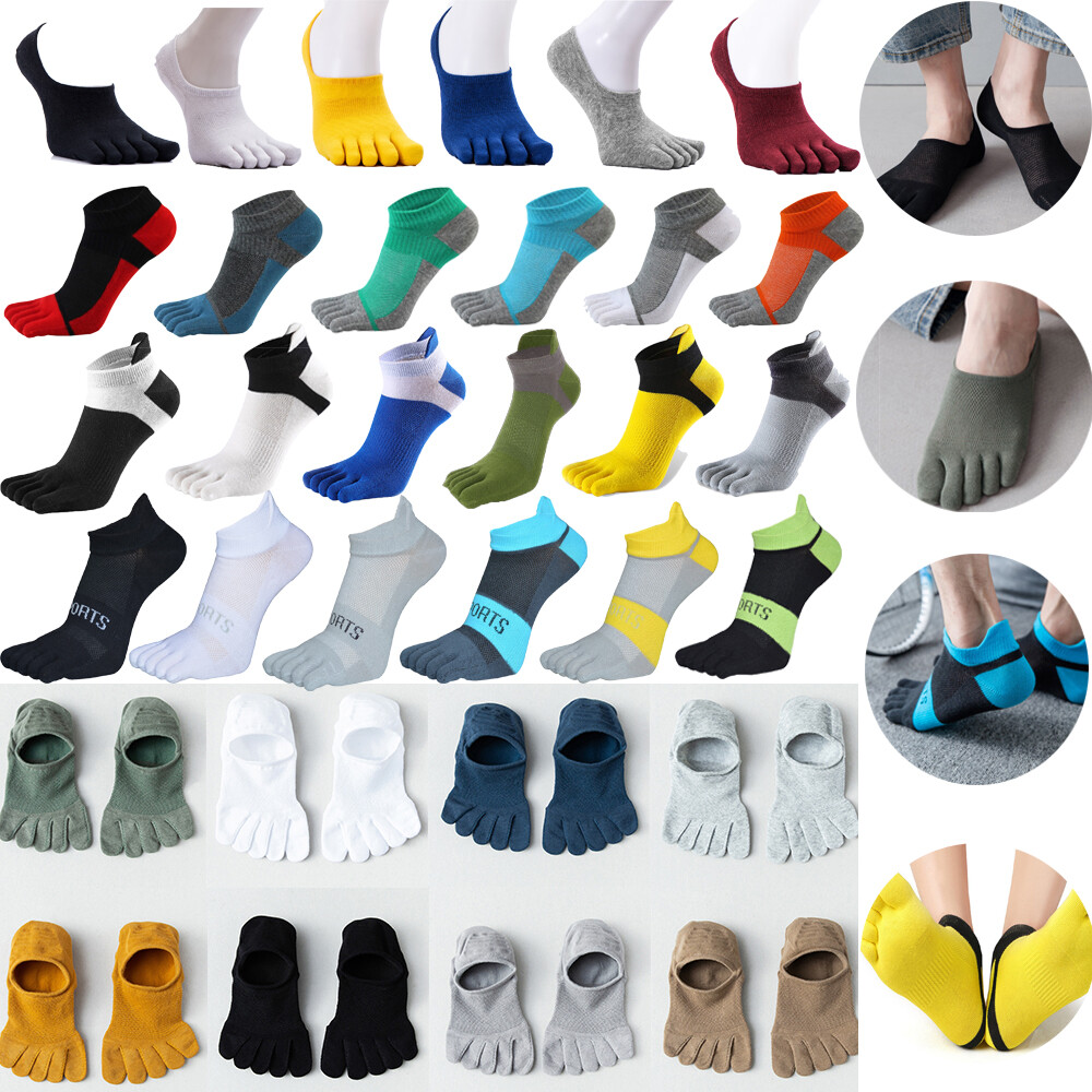 Mens Five Finger Toe Orthopedic Compression Socks Cotton Casual Breathable USA