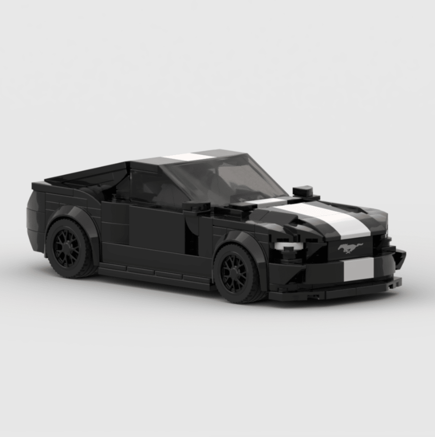 MOC LEGO Ford Mustang GT Black Speed Champions Fast Shipping Model Kit