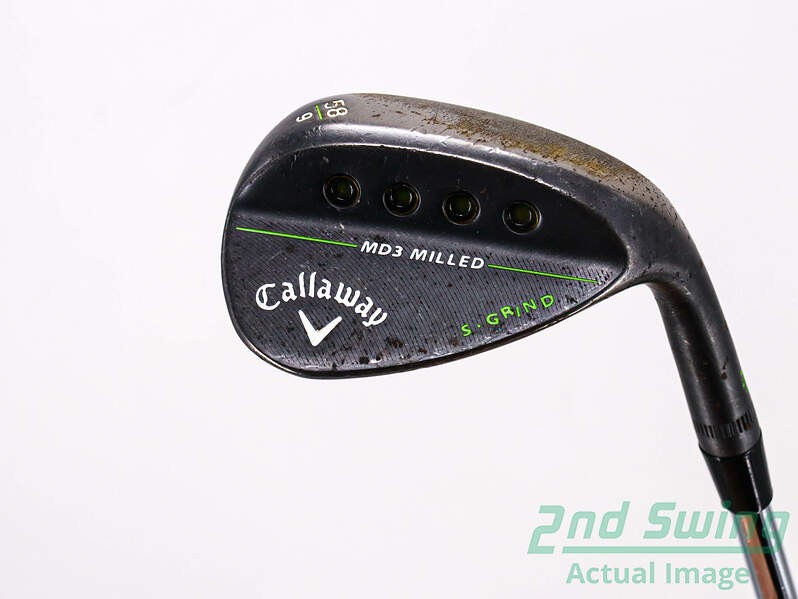 Callaway MD3 Milled Black S-Grind Lob Wedge 58° Steel Wedge Flex Right 34.75in