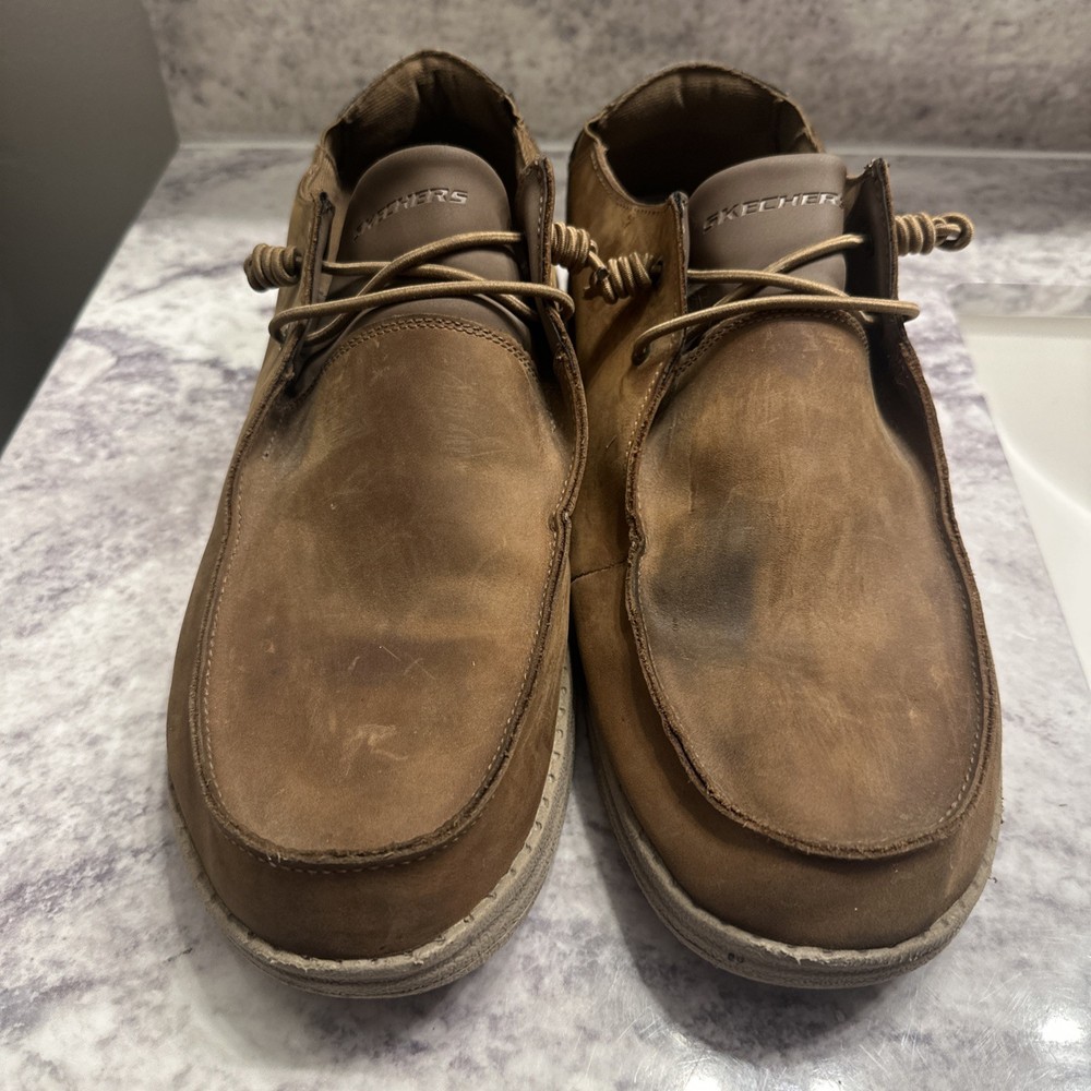 Skecher Men's Melson Ramilo Slip On Boat Shoes Brown #210107 Size14 210107