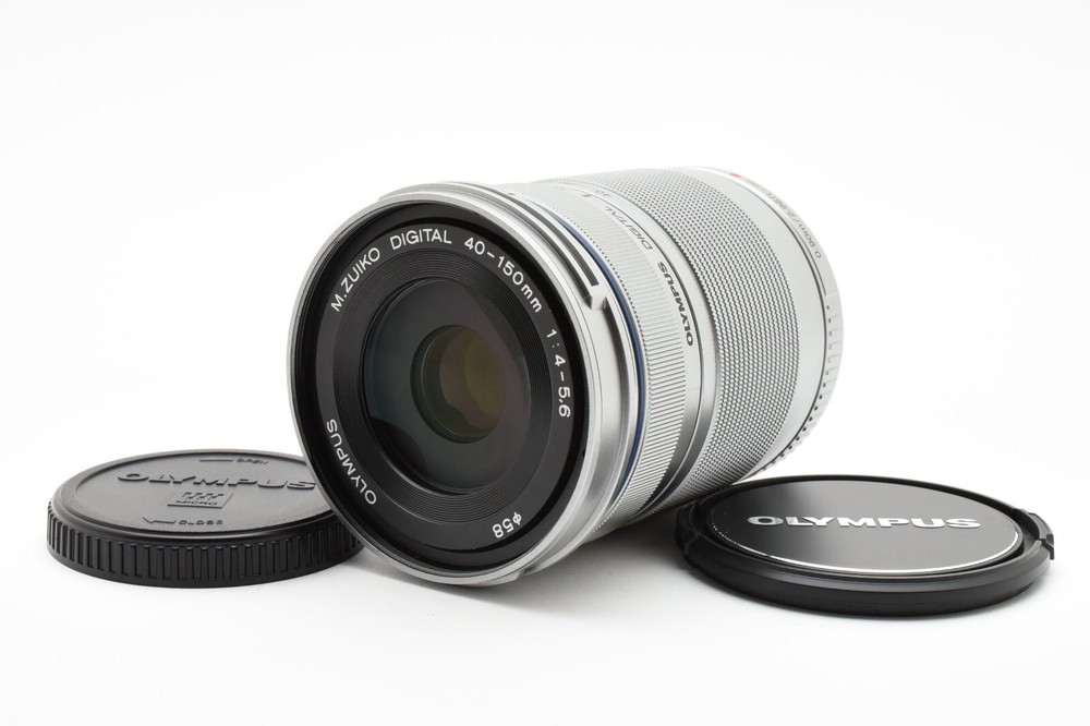 Near Mint Olympus M.Zuiko 40-150mm f/4-5.6 R ED Silver Lens Japan