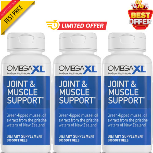 Omega XL 300 Capsules - Green Liped Musel Omega-3 Joint Relief Supplement Pack 3