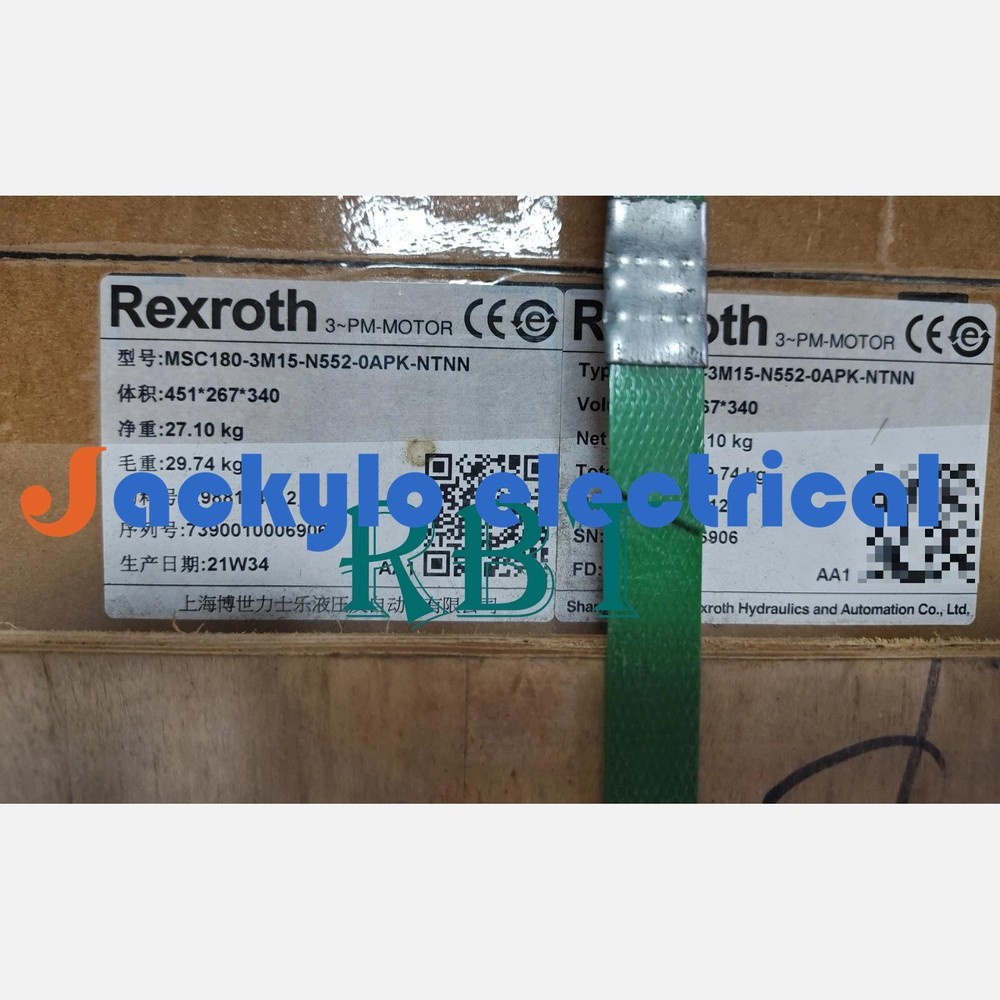 REXROTH R988114112 MSC180-3M15-N552-0APK-NTNN 5.5KW servo motor brand new