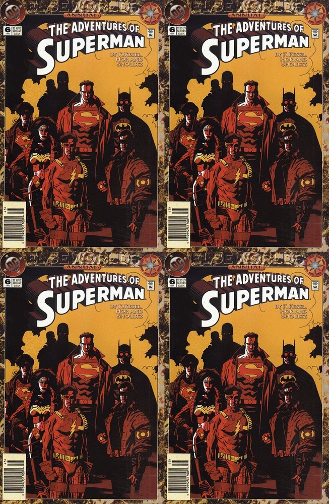 The Adventures Superman #6 Annual Newsstand Covers (1987-2006) DC - 4 Comics