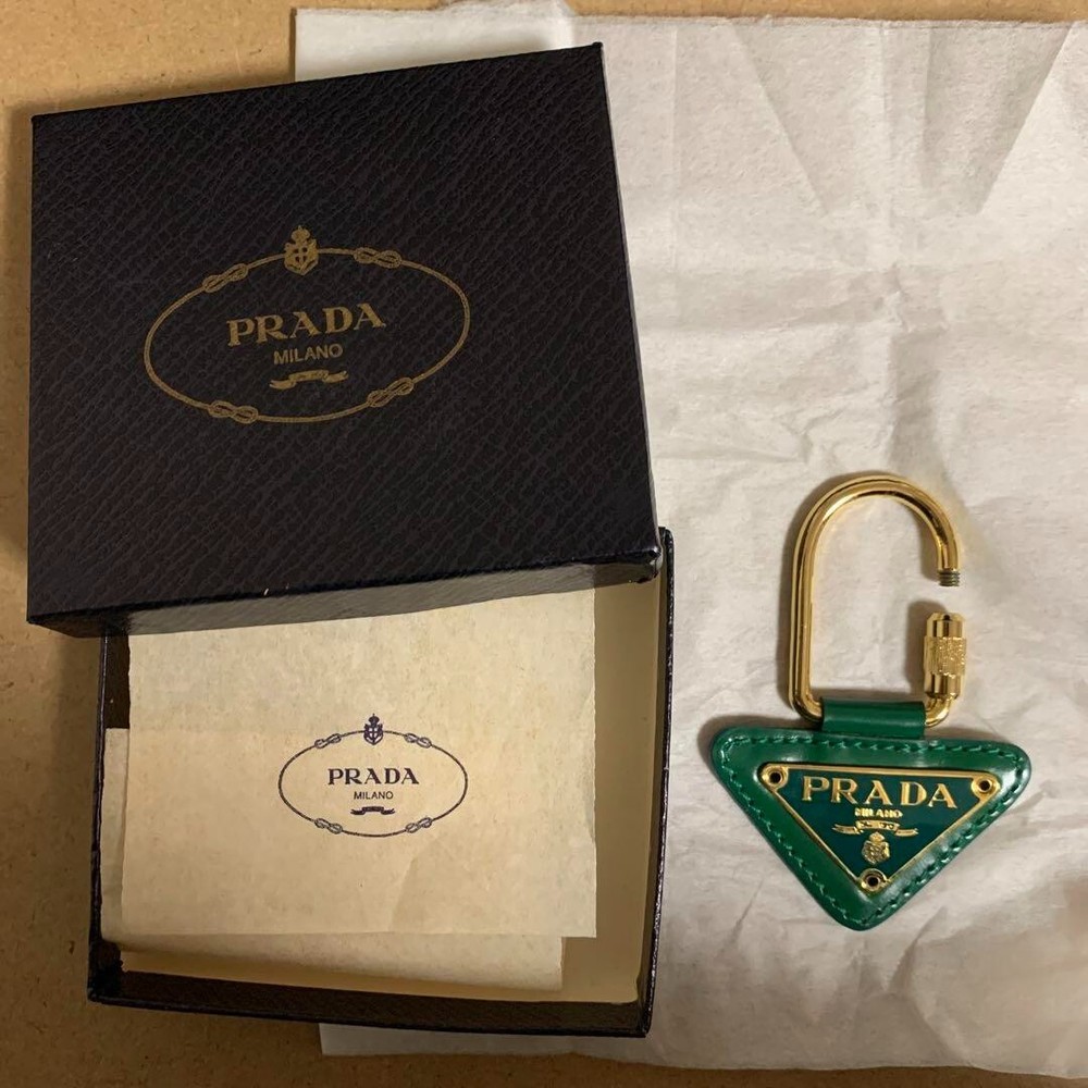 Prada logo keychain bag charm m7424396737HA pre-owned  