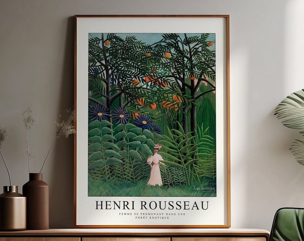 Henri Rousseau Botanical Wall Art Prints Wall Art Exhibition Poster Narrow Wall