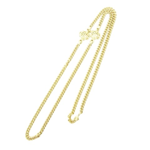 Dior Long Logo Necklace Chain in Gold Made in Germany