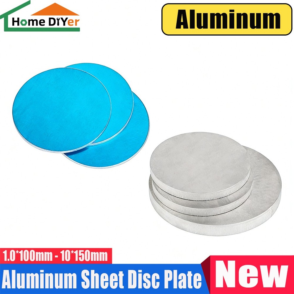 Round 1060 Aluminum Sheet Disc Plate Dia 100-300mm DIY Craft Model 1-10mm Thick