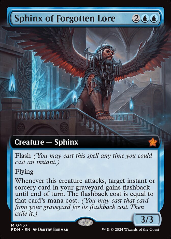 MTG Sphinx of Forgotten Lore 457/789 Foundations LP Condition