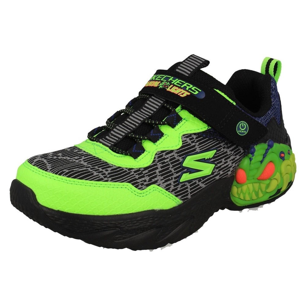 'Boys Skechers' Light Up Casual Trainers - Creature Lights 400617