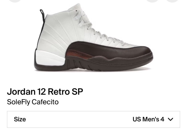 Jordan 12 Solefy Caffecito Retro Basketball Sneakers