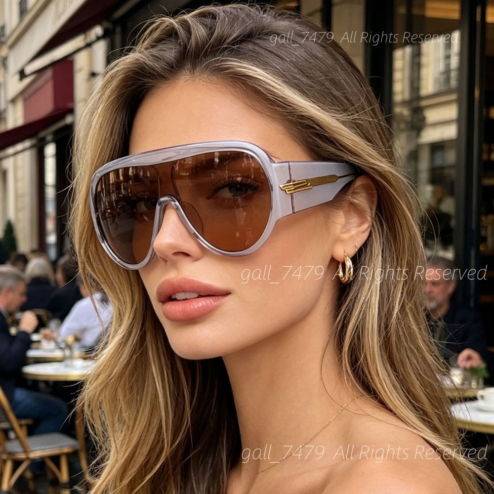 Bottega Veneta BV1345S Women Sunglasses Authentic Oversized Transparent Frame