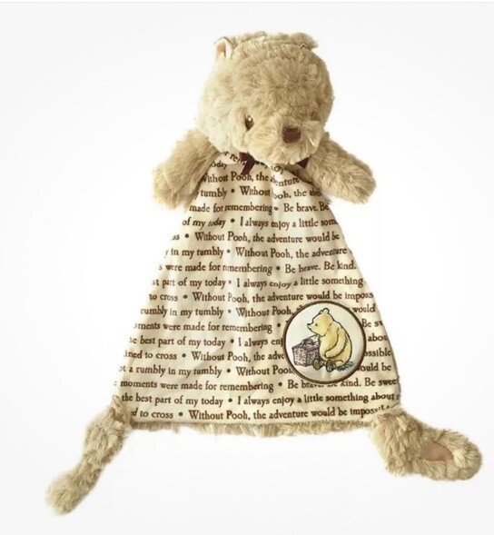 Disney Baby Classic Winnie The Pooh Bear Plush Lovey Security Blanket Blankie 15
