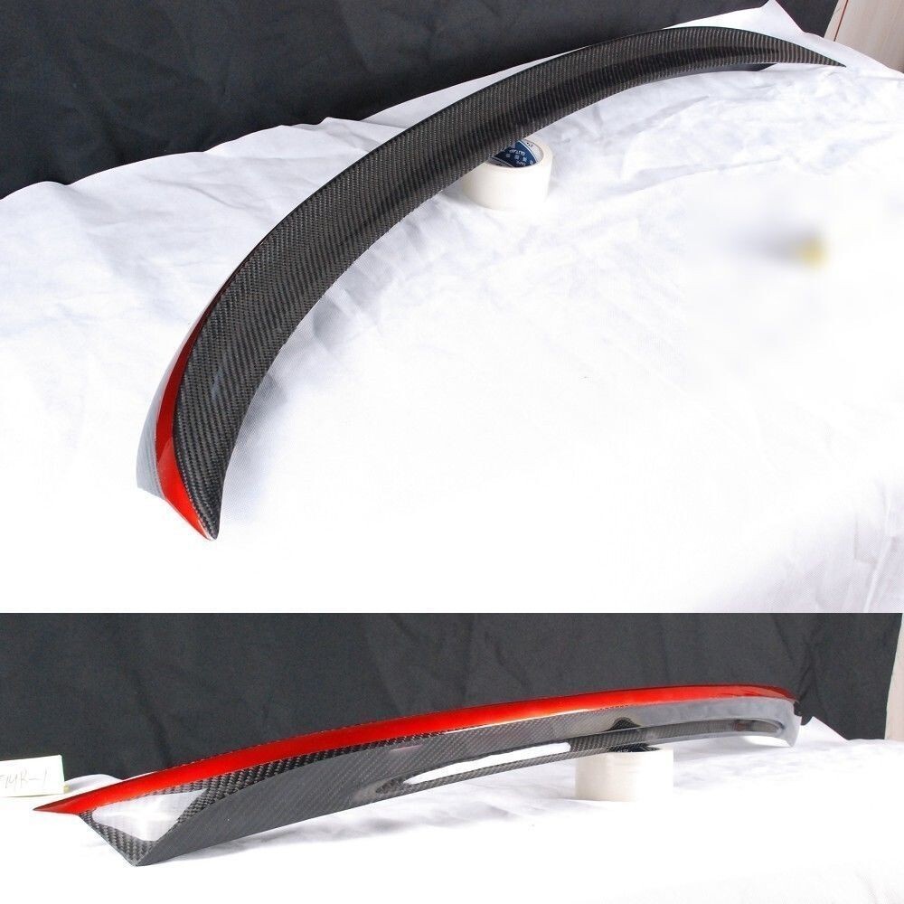 Carbon Fiber Red Trunk Lip Spoiler for BMW 328i M3 E90 Sedan 2006-2011