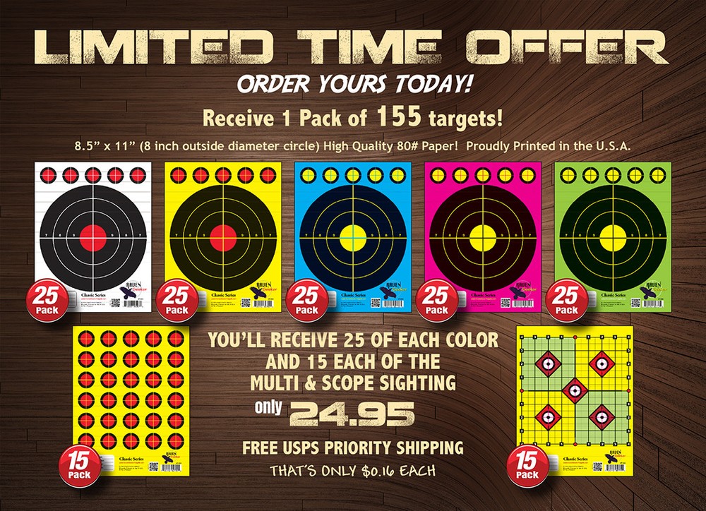 Colorful 155-Range Shooting Targets for Pistols & Rifles Limited Stock-image