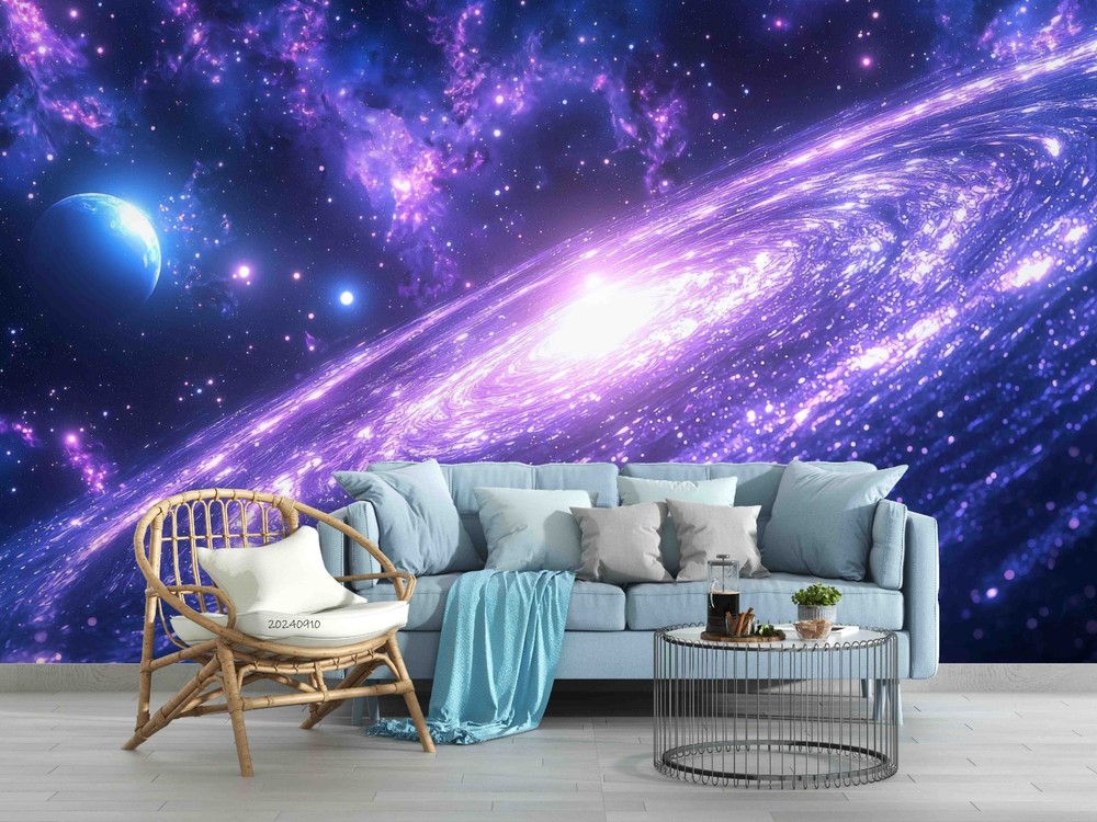 3D Space Planets Galaxy Illustration Wall Murals Wallpaper Murals Wall Sticker 3