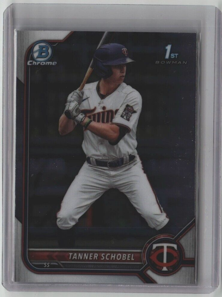 TANNER SCHOBEL ROOKIE BOWMAN CHROME 1st BDC-28 2022 MLB MINN TWINS FREE SHIPPING