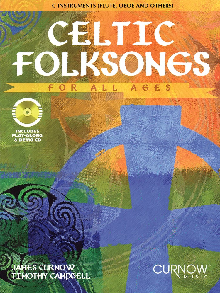 Celtic Folksongs C Instruments Flute Oboe Sheet Music Curnow Play-Along Book CD