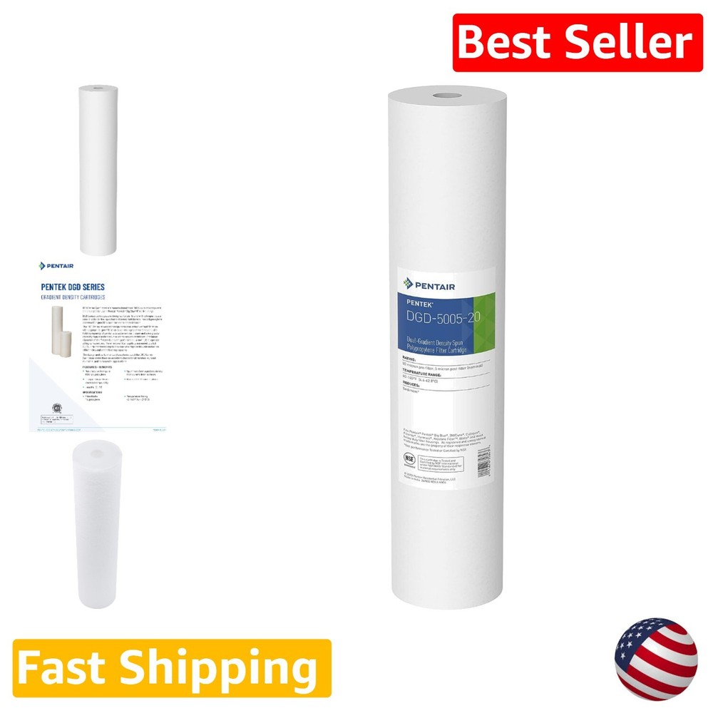20-Inch Whole House Sediment Filter Cartridge - Dual-Gradient Density, 5 Micron