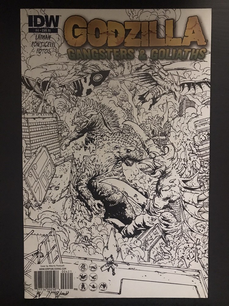 Godzilla Gangsters Goliaths 4 Retailer Incentive Sketch Variant 2011 IDW Comic