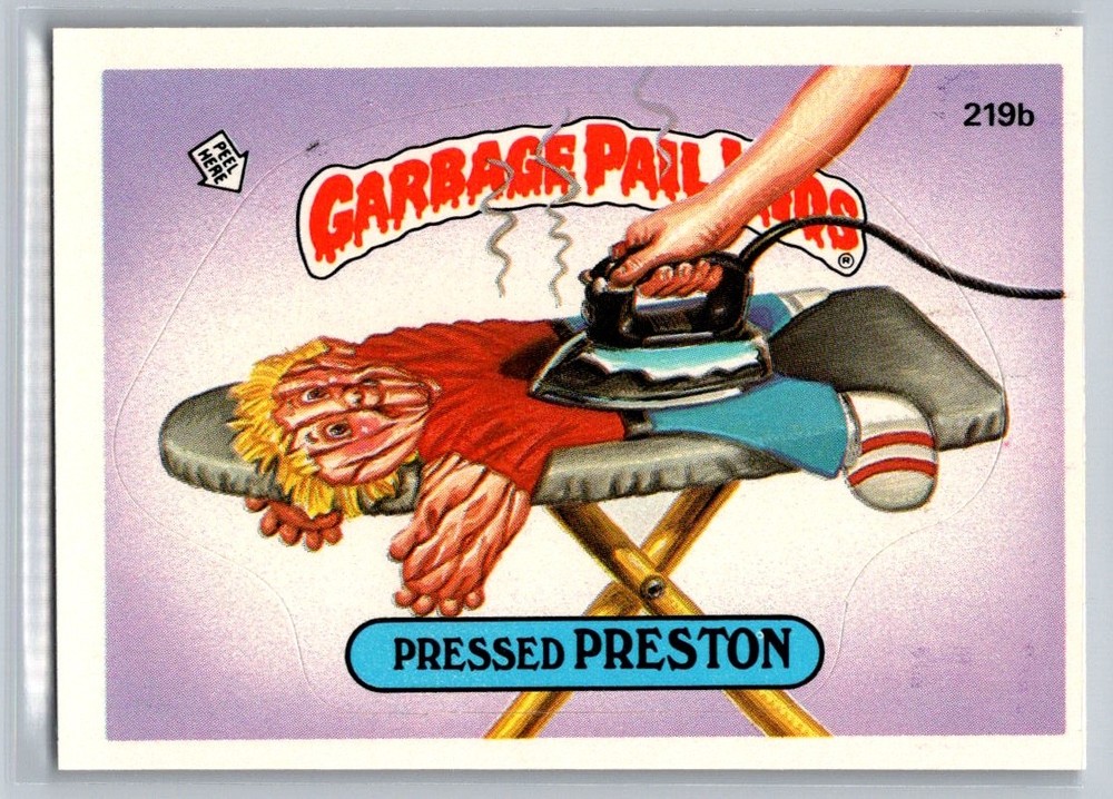 1986 Topps Garbage Pail Kids Series 6 Pressed Preston #219b Card