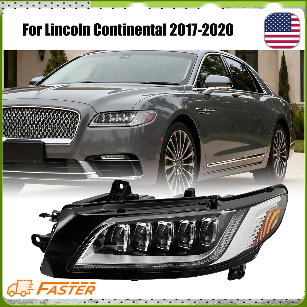 Left Driver Side Full LED W/O AFS Headlight For Lincoln Continental 2017-2020 US