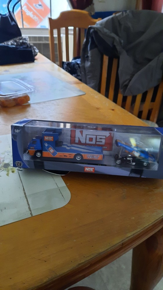 M2 1/64 Hauler NOS 1966 dodge L600 ramp truck 1971 challenger Funny car R76 NIB