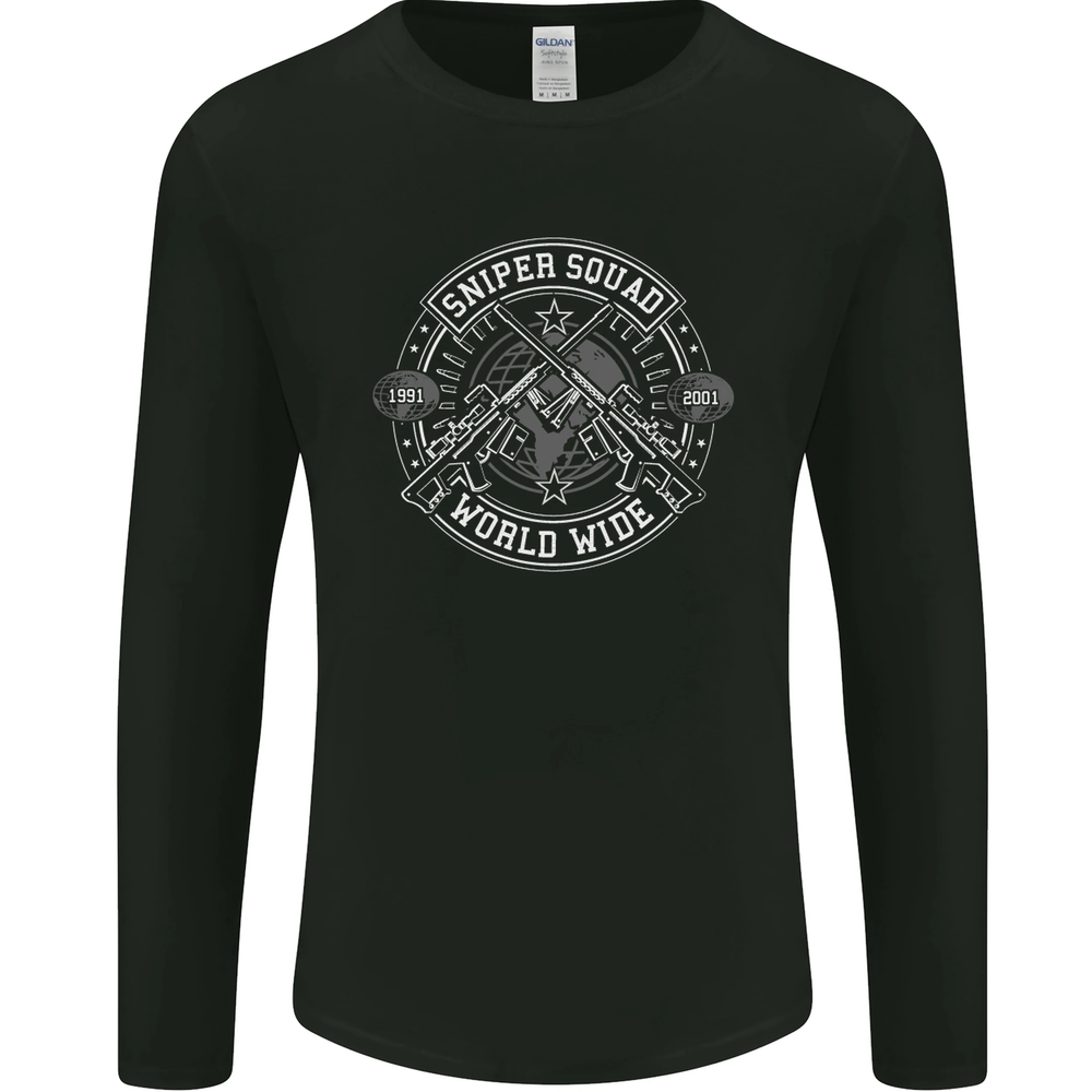 Sniper Squad Worldwide Army Para Marines Mens Long Sleeve T-Shirt
