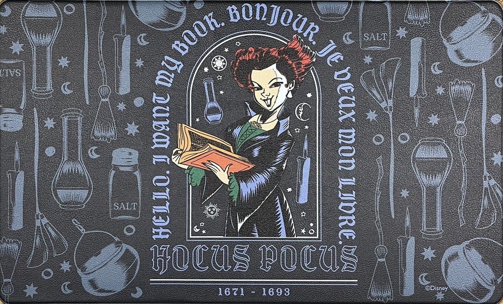 Disney Hocus Pocus Halloween Kitchen Mat Rug 18x30 Anti-Fatigue I Want My Book Design